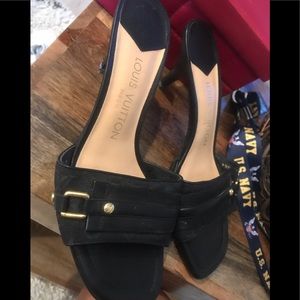 AUTHENTIC BLACK LV HEELS